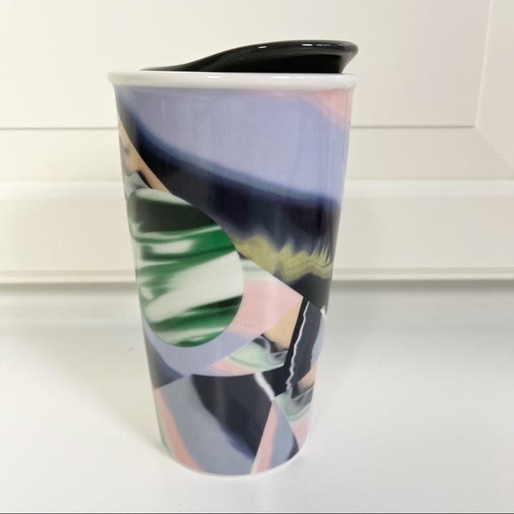 Starbucks | Ceramic Traveler Tumbler  Mug Abstract 2014 Dot Collection - Picture 1 of 1